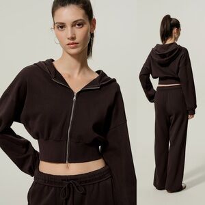 Lilysilk Seamflow Drift Zip-Up Espresso Brown Women Size Small $109